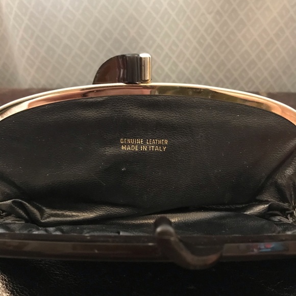 Vintage Leather Italian Clutch Purse - Picture 3 of 7